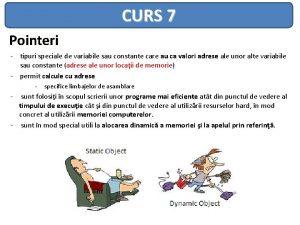 CURS 7 Pointeri tipuri speciale de variabile sau