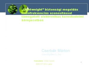 Lightweight biztonsgi megolds rdifrekvencis azonostssal tmogatott elektronikus kereskedelmi