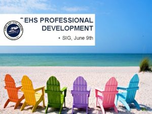 SEHS PROFESSIONAL DEVELOPMENT SIG June 9 th REFLECTIONSSUCCESSES