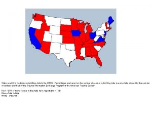 States and U S territories submitting data to