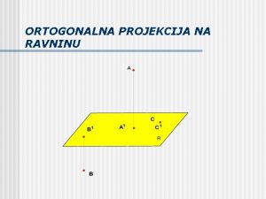 Ortogonalna projekcija