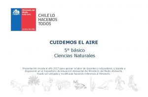 CUIDEMOS EL AIRE 5 bsico Ciencias Naturales Presentacin