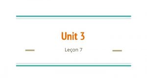 Unit 3 Leon 7 Regular ER Verb Conjugation