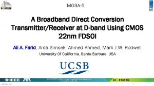 MO 3 A5 A Broadband Direct Conversion TransmitterReceiver