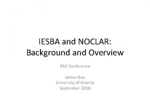 IESBA and NOCLAR Background and Overview PAC Conference