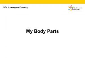 SEN Knowing and Growing My Body Parts My