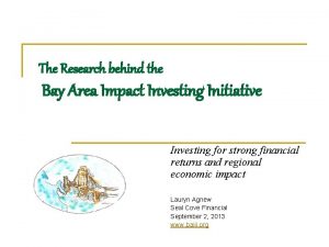 The Research behind the Bay Area Impact Investing