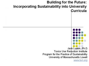 Building for the Future Incorporating Sustainability into University