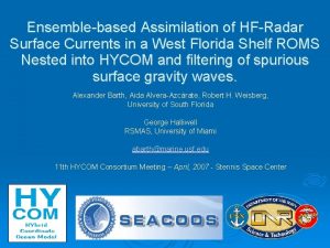 Ensemblebased Assimilation of HFRadar Surface Currents in a