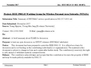 doc IEEE 802 15 15 0611 00 007