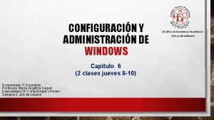 CONFIGURACIN Y ADMINISTRACIN DE WINDOWS Captulo 6 2