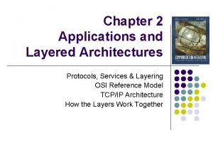 Chapter 2 Applications and Layered Architectures Protocols Services