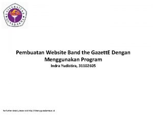 Pembuatan Website Band the Gazett E Dengan Menggunakan