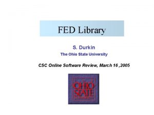 FED Library S Durkin The Ohio State University