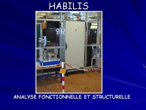 HABILIS ANALYSE FONCTIONNELLE ET STRUCTURELLE ANALYSE SADT Niveau