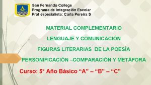San Fernando College Programa de Integracin Escolar Prof