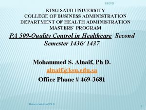 992021 KING SAUD UNIVERSITY COLLEGE OF BUSINESS ADMINISTRATION