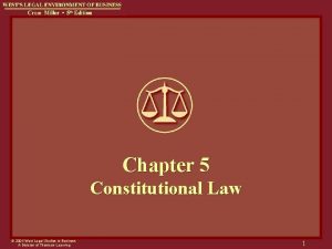 Chapter 5 Constitutional Law 2004 West Legal Studies