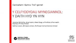 Cwricwlwm i Gymru Troir gornel Y CELFYDDYDAU MYNEGIANNOL