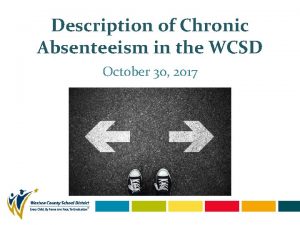 Description of Chronic Absenteeism in the WCSD October