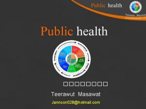 Public health Teerawut Masawat Jannoon 028hotmail com Public