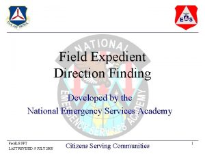 Field Expedient Direction Finding Developed by the National