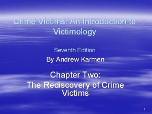 Crime Victims An Introduction to Victimology Seventh Edition