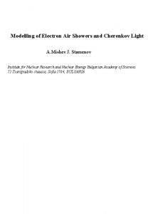Modelling of Electron Air Showers and Cherenkov Light