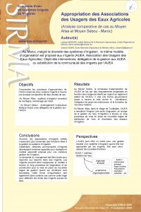 SIRMA Economie deau en systmes irrigus au Maghreb