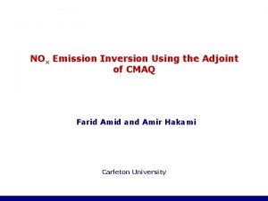 NOx Emission Inversion Using the Adjoint of CMAQ