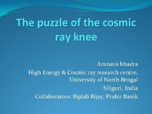 The puzzle of the cosmic ray knee Arunava