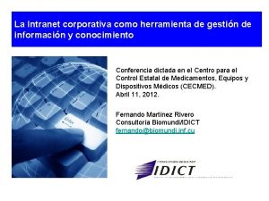 La Intranet corporativa como herramienta de gestin de