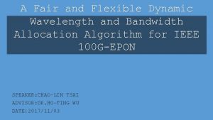 A Fair and Flexible Dynamic Wavelength and Bandwidth