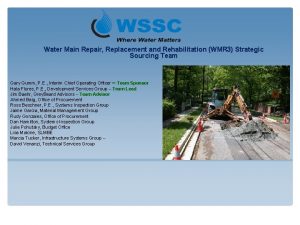 Water Main Repair Replacement and Rehabilitation WMR 3
