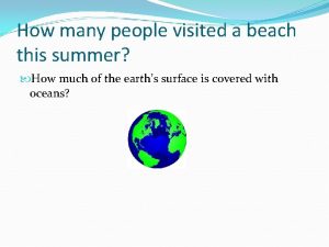 How many people visited a beach this summer