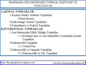 MARMARA BLGESNDEK TOPRAK ETLER VE VEJATASYON A ZONAL