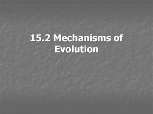 15 2 Mechanisms of Evolution Can Individuals Evolve