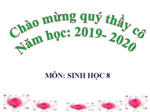 MN SINH HC 8 BCH CU T bo
