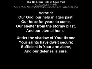 Our God Our Help in Ages Past Text