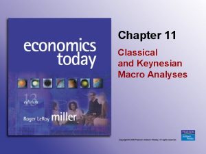 Chapter 11 Classical and Keynesian Macro Analyses Introduction