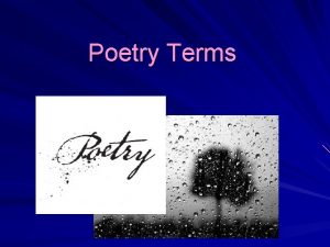 Poetry Terms Types of Poetry Narrative Poem Dramatic