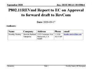 September 2020 doc IEEE 802 11 201500 r