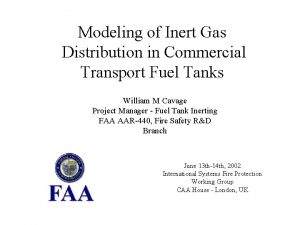 Modeling of Inert Gas Distribution in Commercial Transport