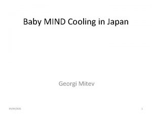 Baby MIND Cooling in Japan Georgi Mitev 09092021