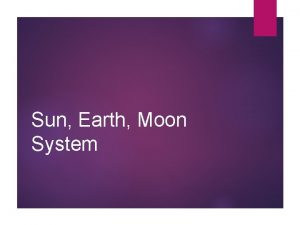 Sun Earth Moon System The Earth Spherical with