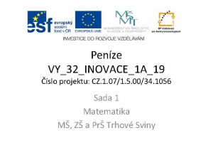 Penze VY32INOVACE1 A19 slo projektu CZ 1 071