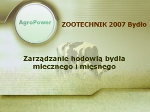 ZOOTECHNIK 2007 Bydo Zarzdzanie hodowl byda mlecznego i