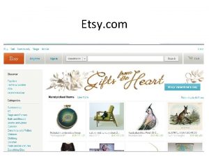 Etsy com What you need An Etsy account