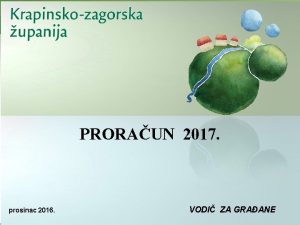 PRORAUN 2017 prosinac 2016 VODI ZA GRAANE TO