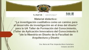 Material didctico La investigacin cualitativa como un camino